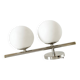 Chrome-plated metal wall light with opaline globes, 1970s