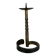 Brutalist candle holder, wrought iron with a golden patina.