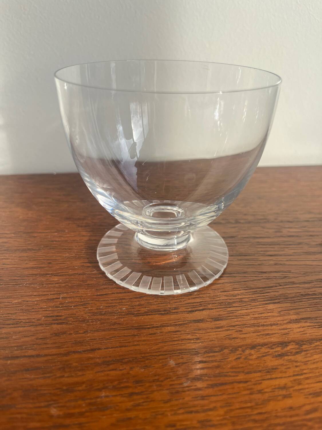 4 Daum Crystal Wine Glasses / Champagne Coupes Briancon Model