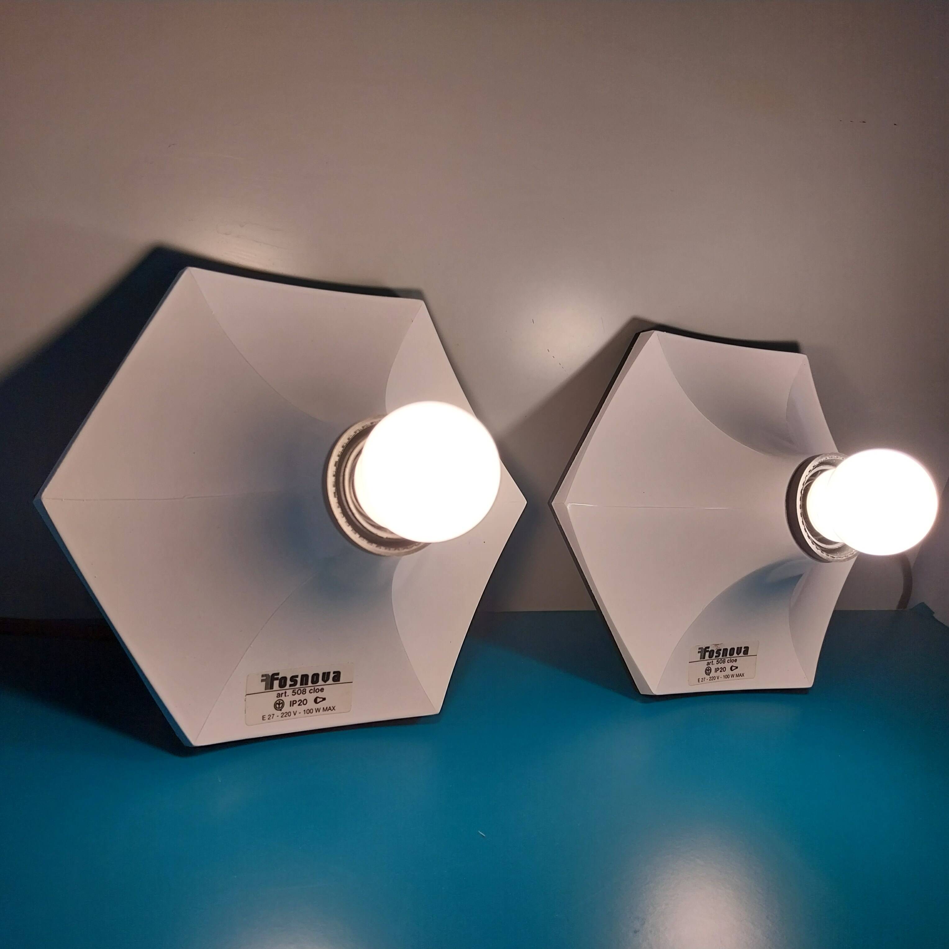 Pair of Italian sconces by Fosnova 80's