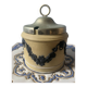 Mustard/jam pot in black jasper Wedgewood on a cane.