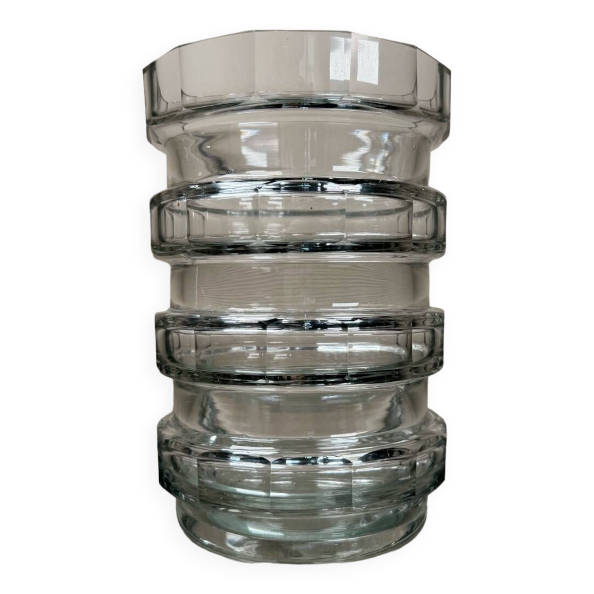 Val Saint Lambert Art Deco crystal vase