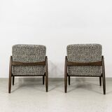 Pair of vintage armchairs GFM-64 by Edmund Homa, GFM, Poland, 1960s