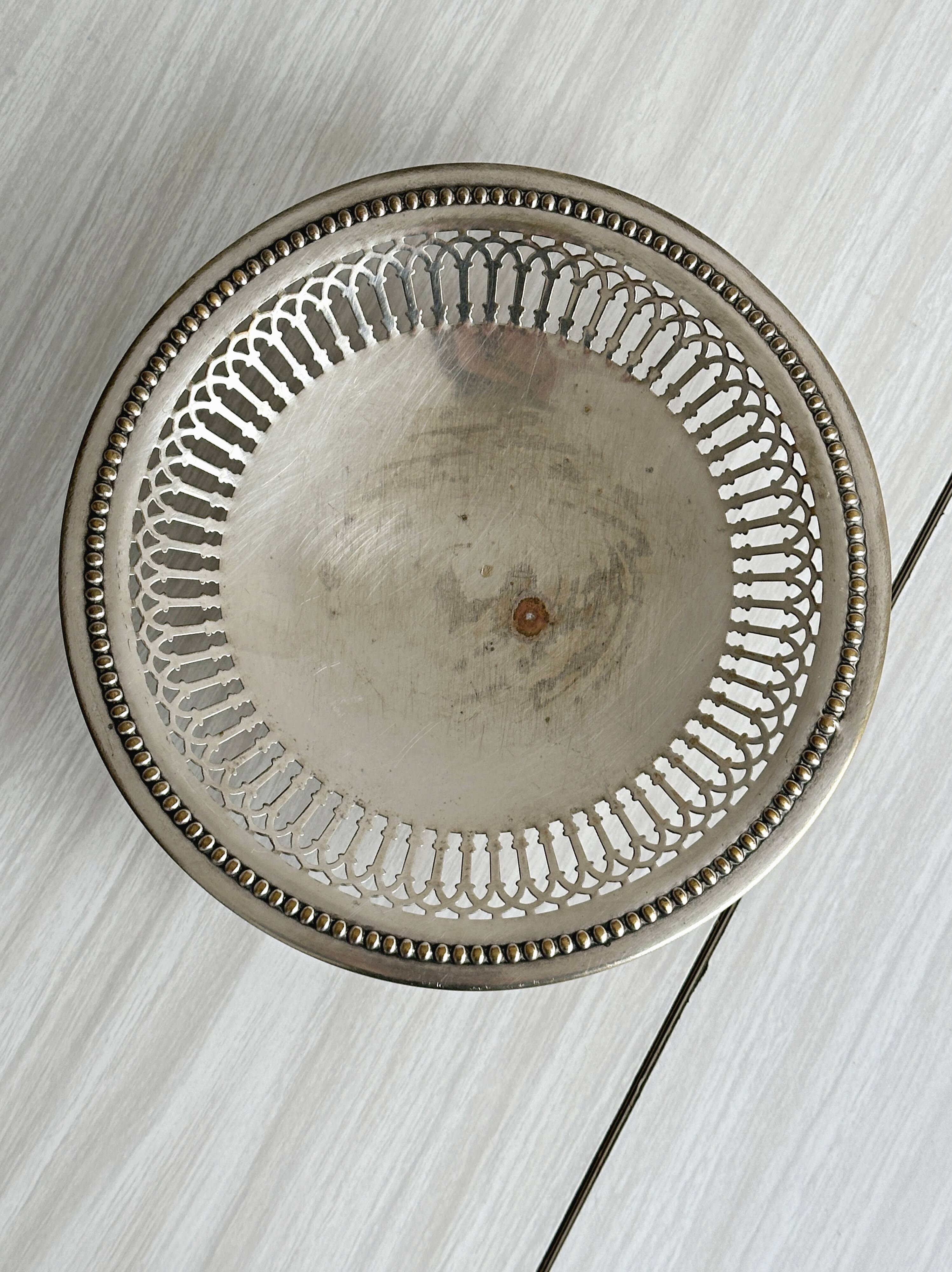 Patinated metal stand