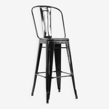 H75 Black Stool Large back - Tolix