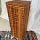 Vintage rattan bread bin