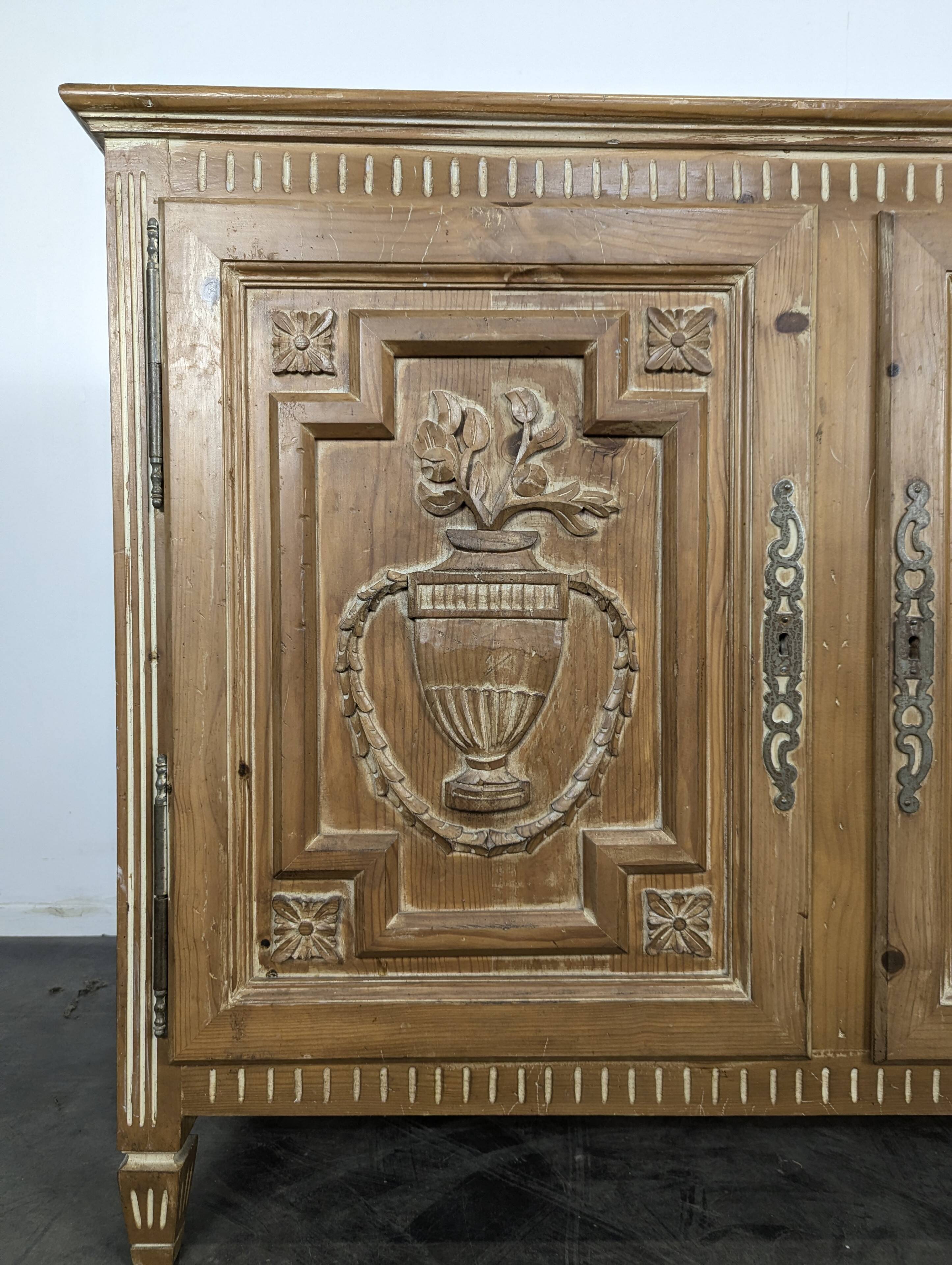 Directoire-style enfilade in knotty pine