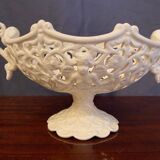 Ear cup in openwood earthenware italian style white lace model