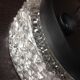 Plafonnier rond en verre pointes de diamants par RZB Leuchten / vintage années 60-70