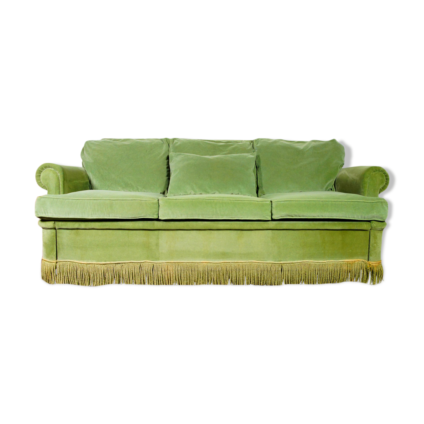 Vintage velvet convertible sofa