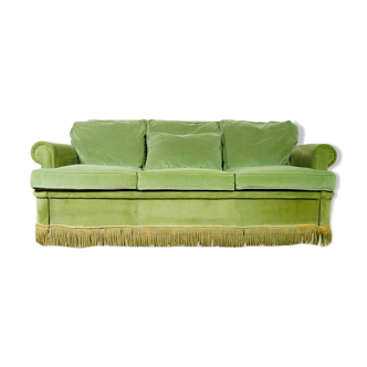 Vintage velvet convertible sofa