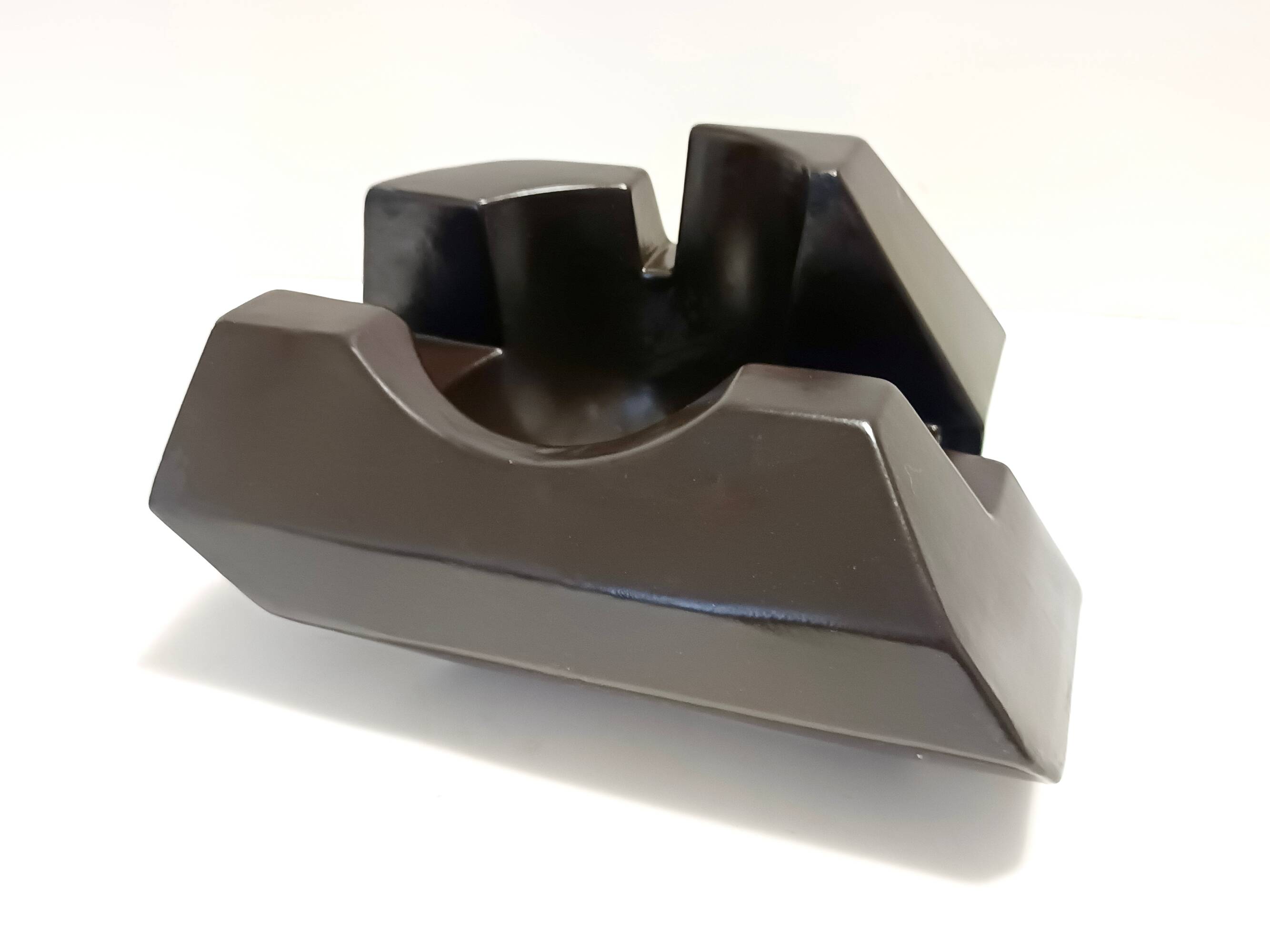 Brown Glazed Ceramic Trinket Bowl or Sculpture, Italy