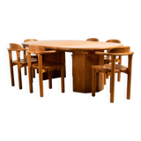 MK10590 Alder wood dining set by Erwin Berghammer for Team 7, Set of 7