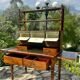 19th century flamed mahogany stepped desk