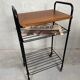 Vintage side table/70s trolley in teak
