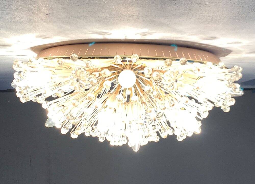 Austrian Flower Ceiling Lamp by Emil Stejnar for Rupert Nikoll, Vienna, Austria, 1950s