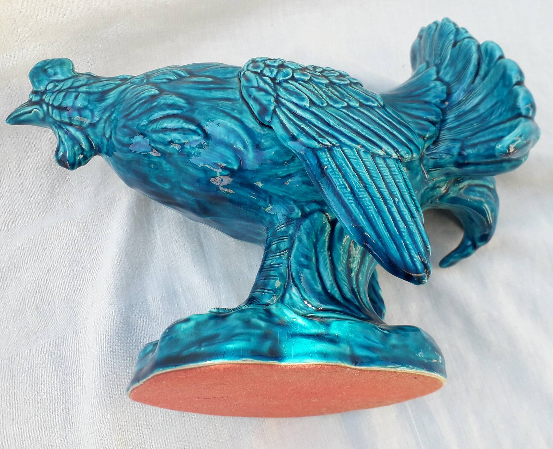 Ceramic blue rooster