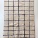 Moroccan Berber carpet Beni Ouarain unbleached with blue checkers majorelle 254x152cm