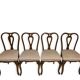 4 chaises de salle à manger en noyer, années 1950.