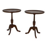 Paire de tables d'appoint en acajou par Anton Kildeberg, Danemark, années 1960.