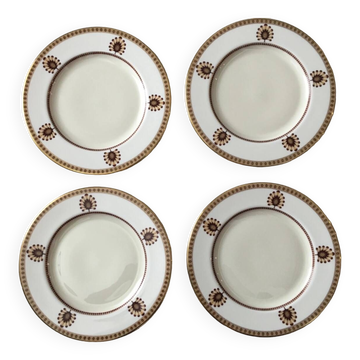 4 assiettes à dessert / salade lenox neuves - blanches