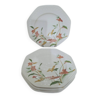 Set of 6 flat plates in Pontesa earthenware