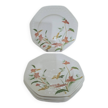 Lot de 6 assiettes plates en faïence de Pontesa