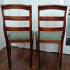 Pair of old time Chair mahogany restoration. 19th.