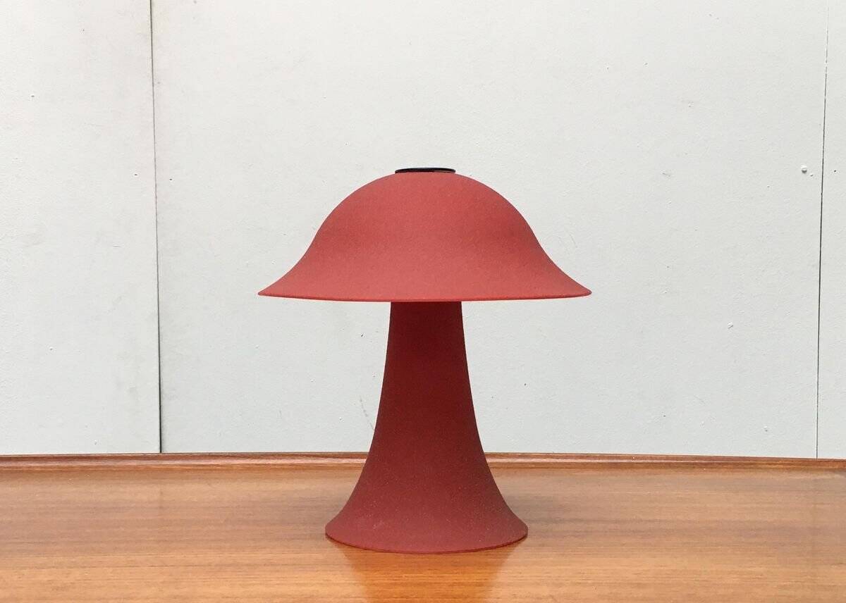 Vintage glass mushroom table lamp