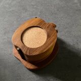 Series 6 vintage teak coasters
