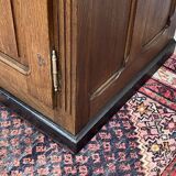 Glacière début XXème en chêne et dessus marbre