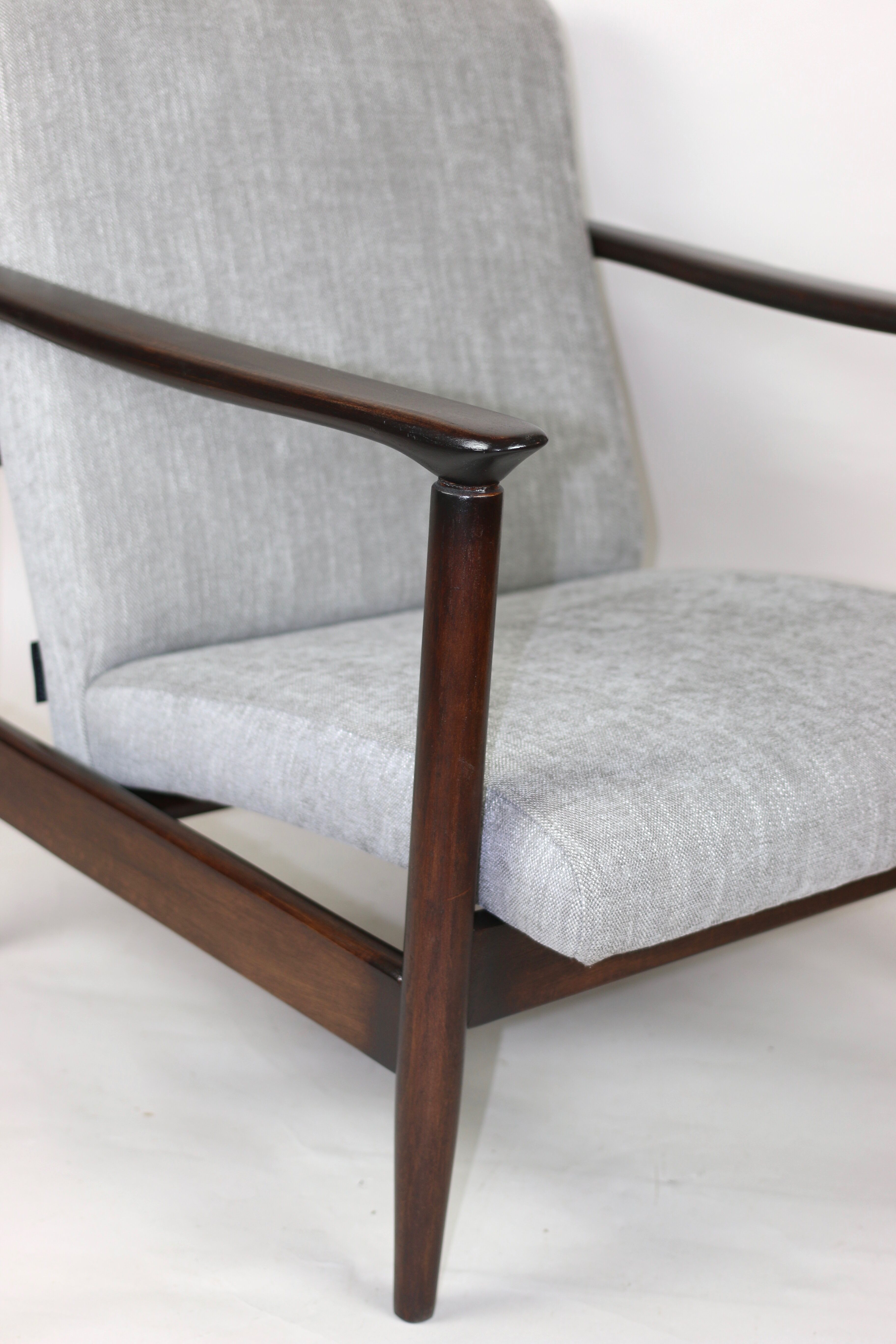Light Grey Silver Armchair by Edmund Homa GFM-142, 1970s