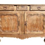 Buffet en bois naturel ancien 3 tiroirs