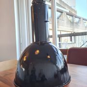 Czechoslovakian black industrial lamp from the 40s/50s called Bauhausde