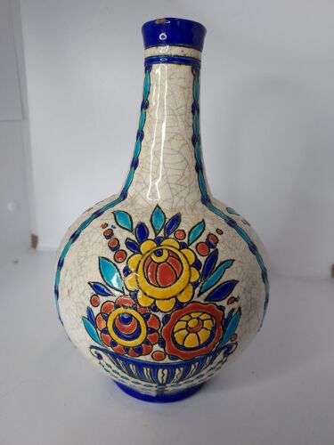 Vase art-déco Boch frères la louvière