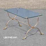 Jansen house style coffee table (glass and brass) fish base