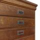 Danish Oak Archive Cabinet with Pull-Out Shelf, ca. 1925–1950