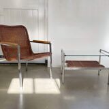 Fauteuil et table basse ou d'appoint, Gebr. Jonkers, années 50/60