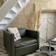 Fauteuil Pfister Knoll cuir kaki