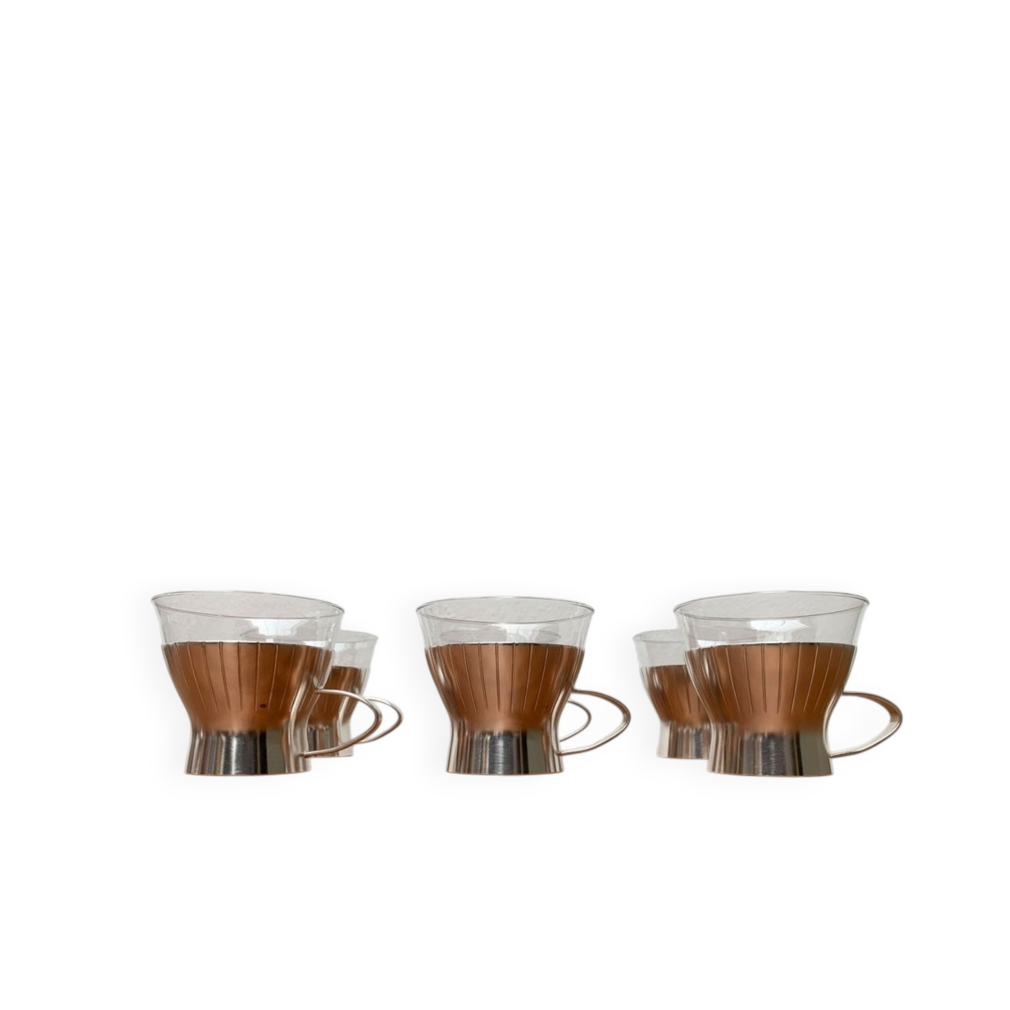 Mid-century German tea glasses by WMF, 1960s, set of 6.