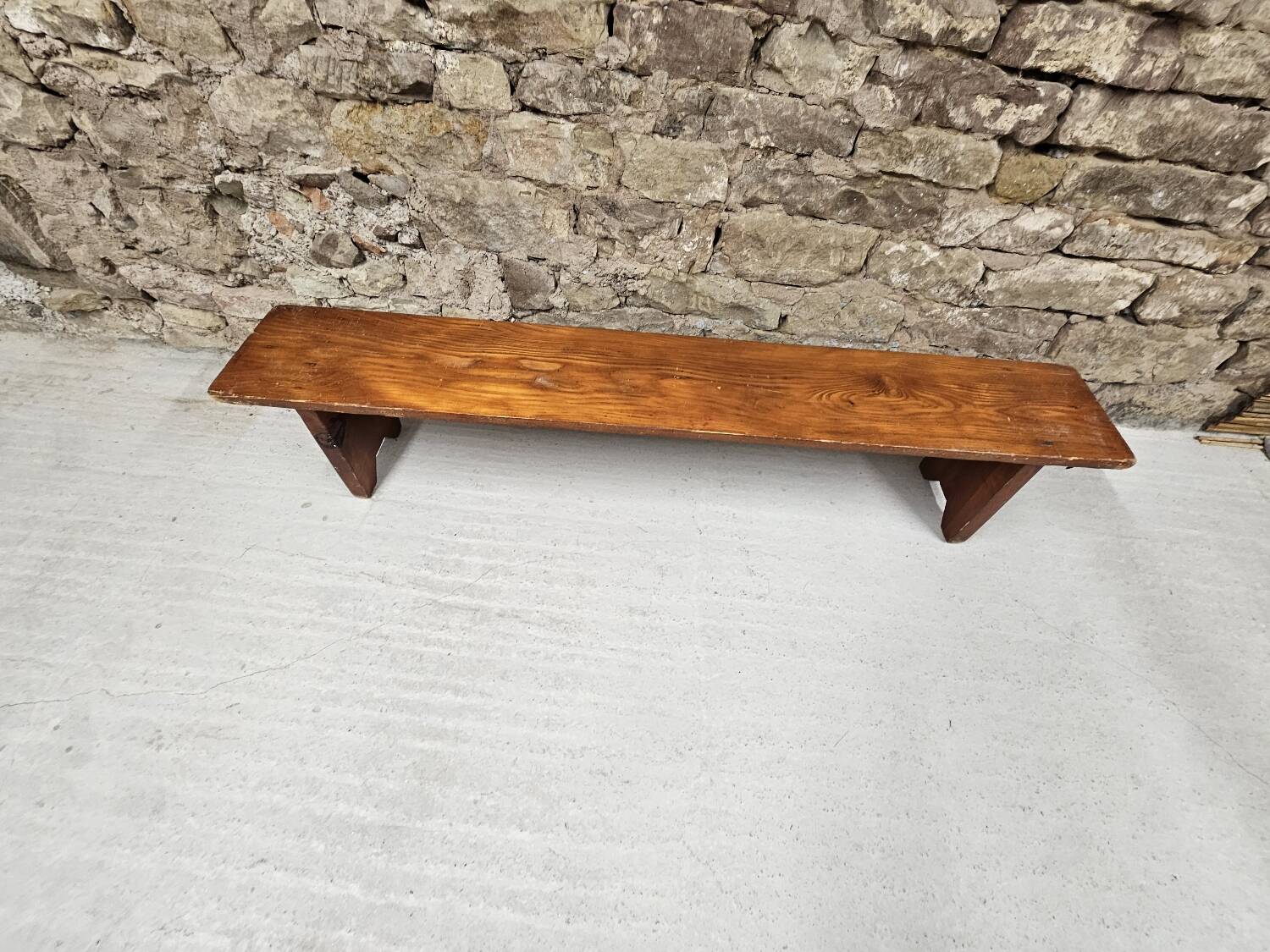 solid pine bench nursery school 1970 vintage