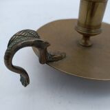 Brass candlestick with chimera decoration
