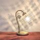Lampe vintage en laiton et cristal taillé