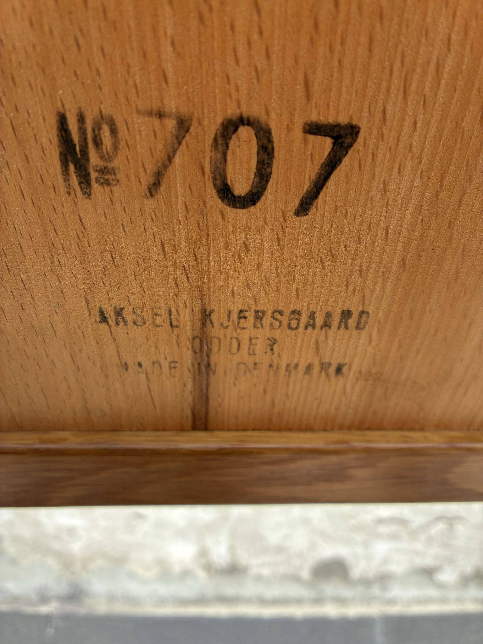 Aksel Kjersgaard for Odder side table with magazine shelf, 1960s