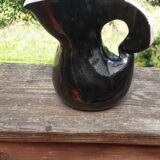 Enamelled terracotta pitcher, France, 1950s