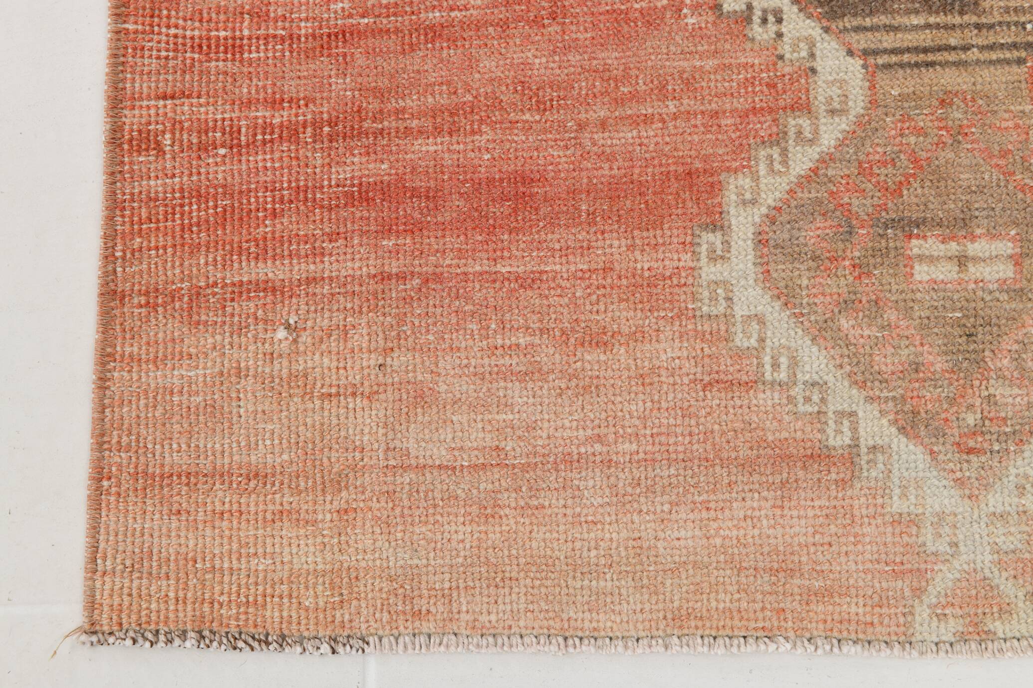 3x10 Peach Red Soft Vintage Turkish Runner Rug, 86x303Cm SK 20297