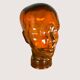Decorative sculptural head in amber glass – Contemporary design