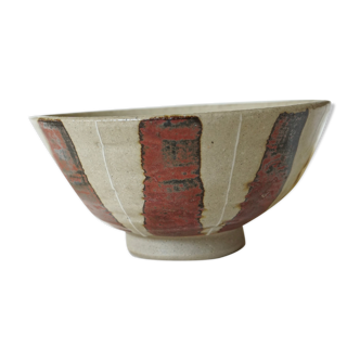 Striped sandstone bowl