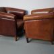 Vintage Dutch cognac coloured leather club chair, set of 2