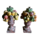Pair of painted plaster Médicis vases